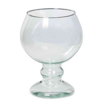 Vaso a calice in vetro JEOMA con piede, trasparente, 19cm, Ø14cm