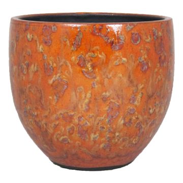 Fioriera ELIEL in ceramica, maculato, arancione-giallo, 13cm, Ø14cm