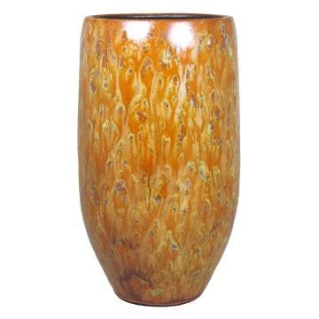Vaso ELIEL in ceramica, maculato, arancione-giallo, 35cm, Ø18cm