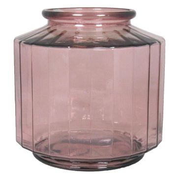 Barattolo decorativo LOANA, trasparente-rosa, 23cm, Ø23cm