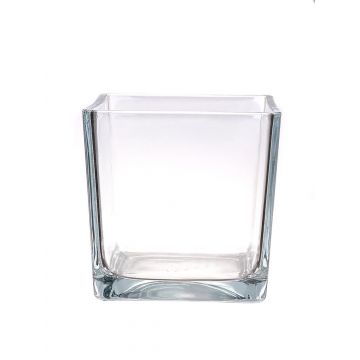 Fioriera di vetro KIM AIR, trasparente, 18x18x18cm