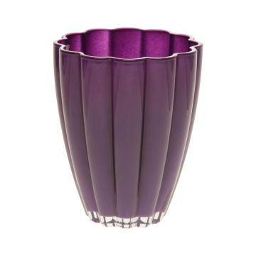 Vaso da tavolo BEA in vetro, viola scuro, 17cm, Ø14cm