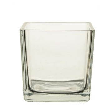 Vaso di vetro KIM AIR, trasparente, 14x14x14cm