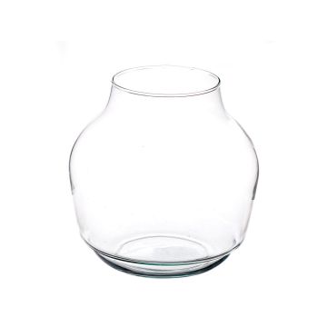 Vaso di vetro KAYLOU AIR, vetro ecologico, trasparente, 19cm, Ø10,5cm/Ø18,7cm