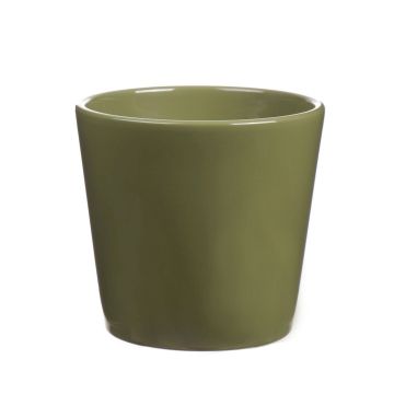 Fioriera GIENAH, in ceramica, verde, 12,5cm, Ø13,5cm
