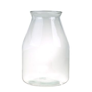 Vaso a bottiglia JONITA, vetro ecologico, trasparente, 35cm, Ø16cm/Ø24cm