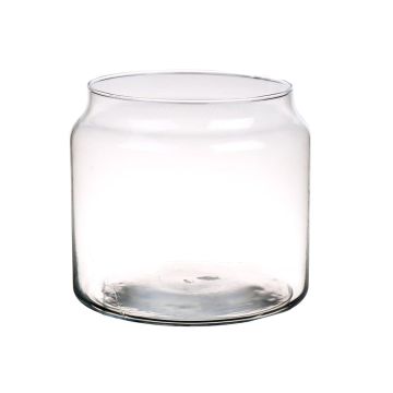 Vaso da fiori MARIETTE in vetro trasparente, 17cm, Ø16cm/Ø19cm