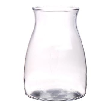 Vaso per fiori COREY in vetro, trasparente, 20cm, Ø10cm/Ø15cm