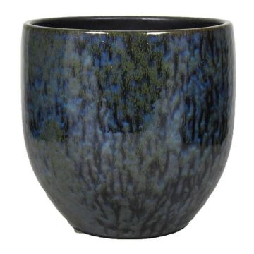 Fioriera ELIEL in ceramica, maculato, verde-blu, 24cm, Ø24cm