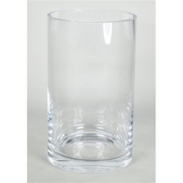 Vaso cilindrico di vetro SANSA OCEAN, trasparente, 25cm, Ø14,5cm