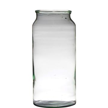 Vaso di vetro QUINN EARTH, riciclato, trasparente-verde, 39cm, Ø19,1cm