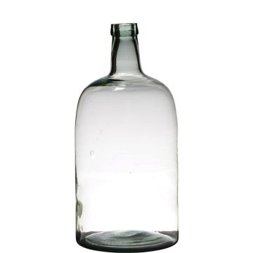 Bottiglia di vetro NIRAN, riciclato, trasparente-verde, 40cm, Ø19cm