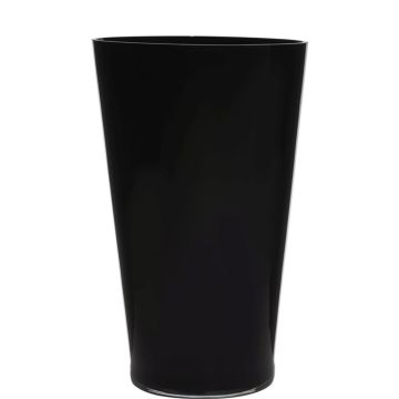 Vaso da fiori conico ANNA EARTH in vetro, nero, 40cm, Ø25cm