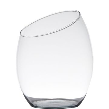 Vaso da tavolo KATE in vetro, riciclato, trasparente, 25cm, Ø20cm