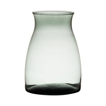 Vaso da fiori in vetro MAISIE, grigio-trasparente, 20cm, Ø14cm