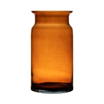 Vaso da fiori in vetro HANNA EARTH, arancione-marrone-trasparente, 29,5cm, Ø15cm