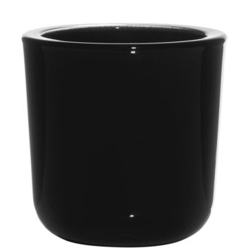 Vaso per candele NICK in vetro, nero, 7,5cm, Ø7,5cm