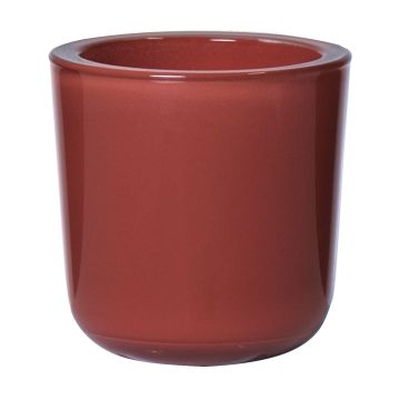 Vaso per candele NICK in vetro, corallo, 7,5cm, Ø7,5cm
