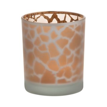 Vetro per candele SENGA, motivo giraffa, oro-opaco, 8cm, Ø7cm