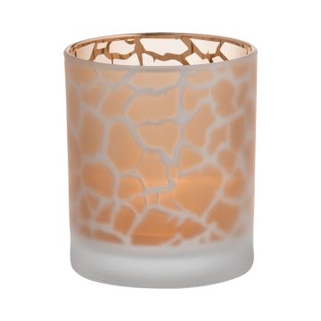 Vetro per candele SENGA, motivo giraffa, oro-opaco, 10cm, Ø9cm
