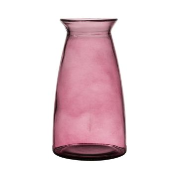 Vaso da fiori TIBBY in vetro, rosa-trasparente, 23,5cm, Ø12,5cm