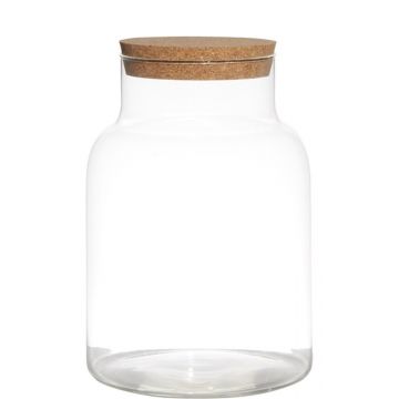 Vaso di conservazione CHERINA con sughero, trasparente, 25cm, Ø17,5cm