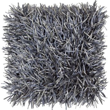 Cuscino per divano DAKIRA, grigio scuro, frange lunghe, 45x45cm