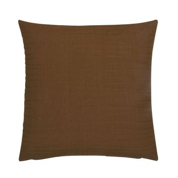Cuscino decorativo SILENA, marrone cioccolato, cuciture decorative, 45x45 cm
