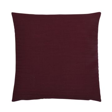 Cuscino decorativo SILENA, rosso bordeaux, cuciture decorative, 45x45cm
