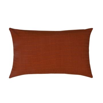 Cuscino decorativo SILENA, arancione scuro, cuciture decorative, 50x30cm