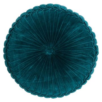 Cuscino rotondo BELLONA, blu anatra, 10x60cm
