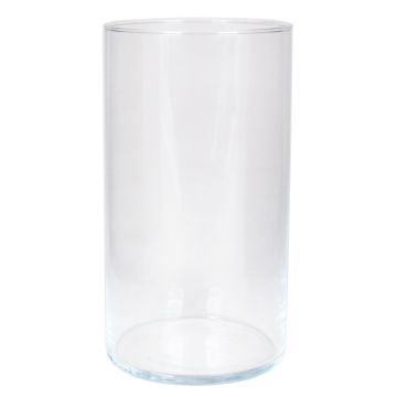 Vaso da fiori cilindrico SANNY in vetro, trasparente, 29,5cm, Ø15,8cm