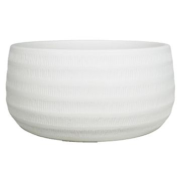 Ciotola in ceramica TIAM con scanalature, bianco-opaco, 14cm, Ø29cm
