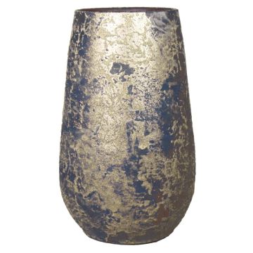 Vaso da piante vintage MAGO in ceramica, aspetto antico, oro, 30cm, Ø19cm