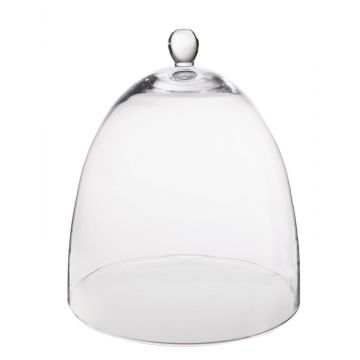 Campana di vetro DIMARA con pomello, chiaro, 31cm, Ø27cm