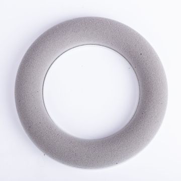 Anello di spugna floreale AMEB per fiori artificiali, con base in plastica, grigio, Ø25cm