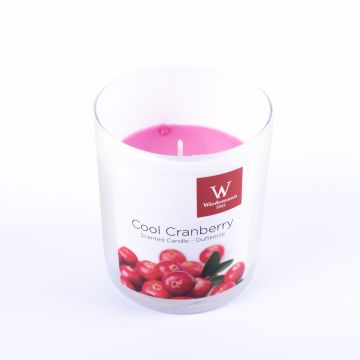 Candela profumata ASTRID in vetro, Cool Cranberry, rosa, 7,9cm, Ø7,1cm, 28h