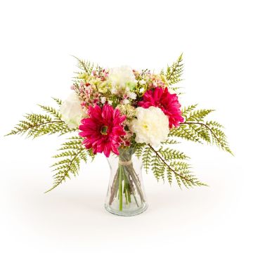 Bouquet di gerbera di plastica MALIA rosa, garofano, fucsia, 40cm, Ø30cm