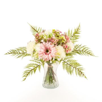 Bouquet di gerbera di plastica MALIA rosa, garofano, rosa, 40cm, Ø30cm