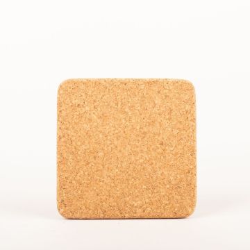 Sottobicchieri di sughero quadrato MANARA, naturale, 17,5x17,5x1,5cm