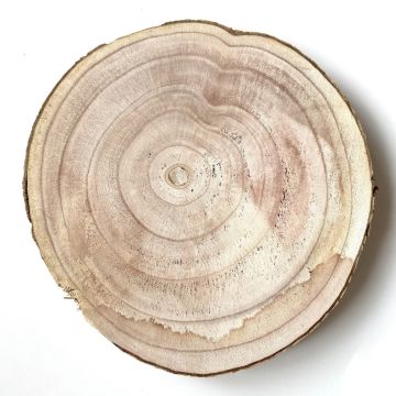Fetta di legno di paulownia JESSALYN, naturale, Ø25-27cm